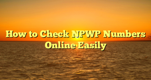 How to Check NPWP Numbers Online Easily