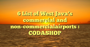 6 List of West Java’s commercial and non-commercialairports : CODASHOP