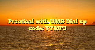 Practical with UMB Dial up code: YTMP3