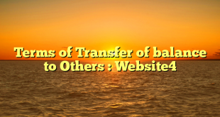 Terms of Transfer of balance to Others : Website4