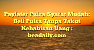 Paylater Pulsa Syarat Mudah: Beli Pulsa Tanpa Takut Kehabisan Uang : beadaily.com