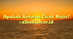 Apakah Kotoran Cicak Najis? : albahjah.or.id